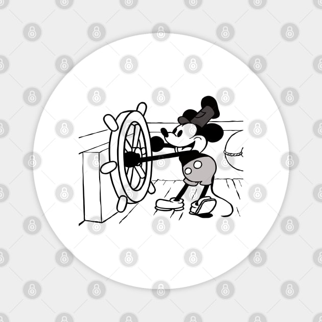 Mickey at the Helm - Steamboat Willie Tribute Magnet by Helgar